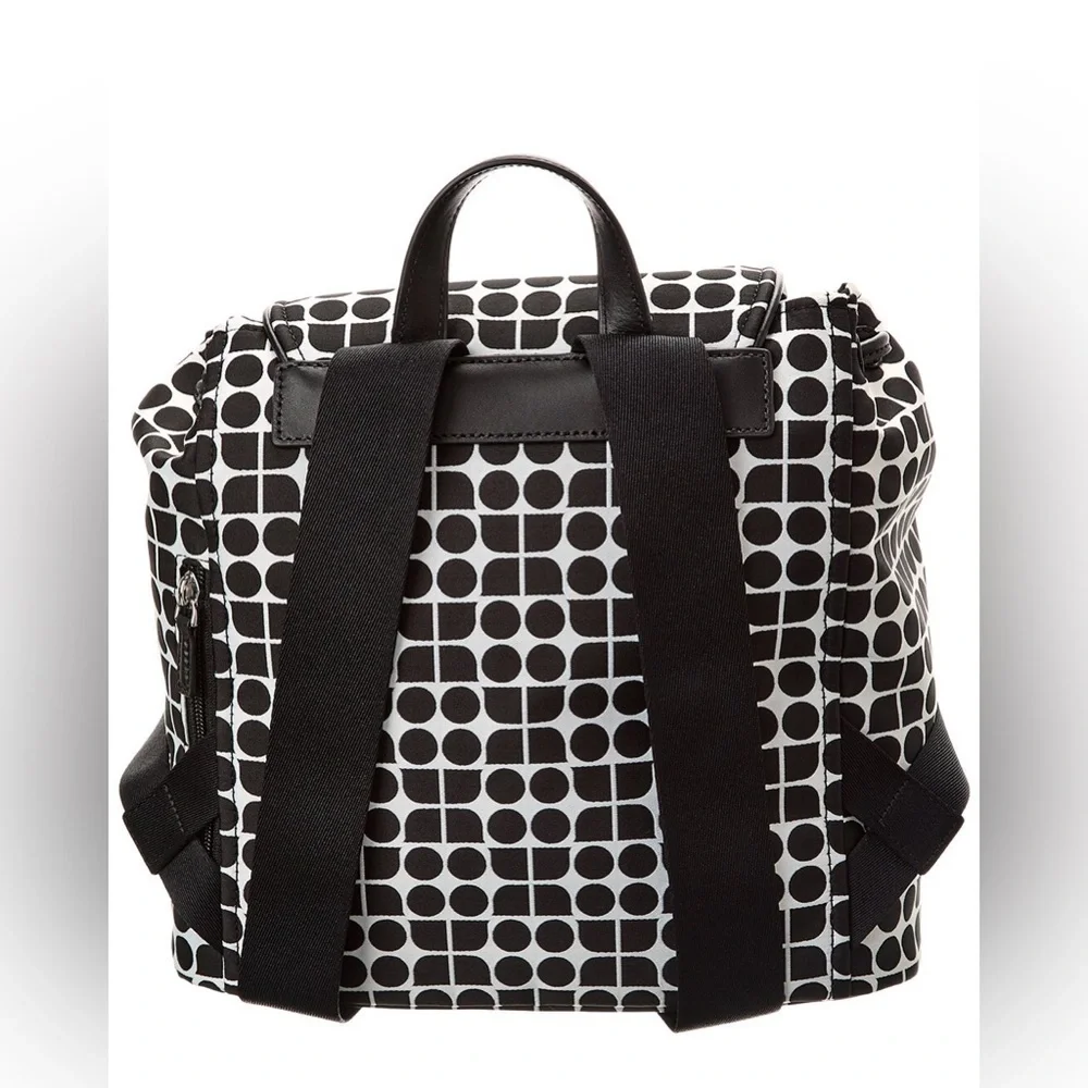 NEW Kate Spade Black and White Jacquard Fabric Backpack